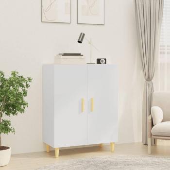 Aparador Blanco Brillante de Madera Multicapa 70x34x90 cm