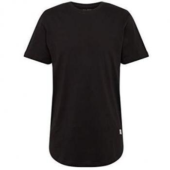 Jack & Jones Noa Crew Neck T-Shirt for Men - Black - XXL Long Line Fit