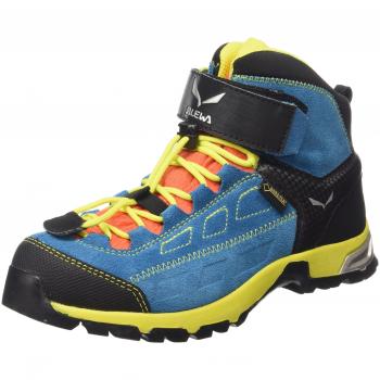 Salewa JR ALP Player MID GTX Botas de senderismo, Unisex infantil, Blanco / Amarillo  , 37