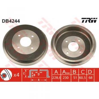 TRW DB4244 Tambores de Freno