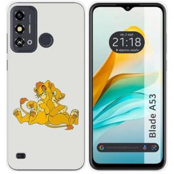 Funda de Silicona para ZTE Blade A53 con Diseño de Leones y Dibujos