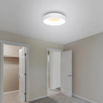 Plafón LED Ringlede 30 cm, 2700K, blanco, metal, dimmable