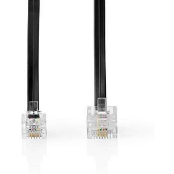 Nedis TCGP90201B50 Cable de Telecomunicaciones | RJ11