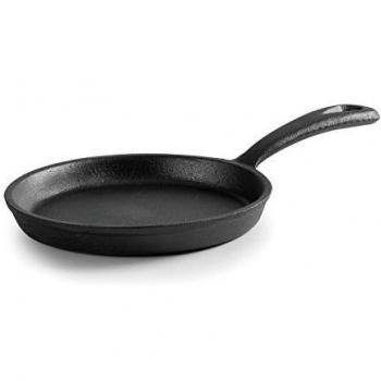 Lacor Magma Mini Sarten Lisa Sin Base, Hierro Fundido, Negro