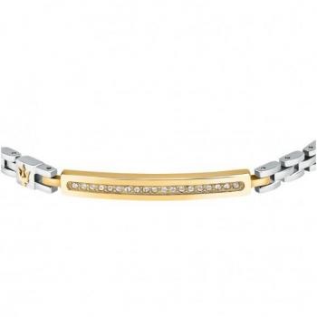 Pulsera para Hombre Maserati en Acero Plateado con Circonitas - Colección Ironic - JM224AVD41