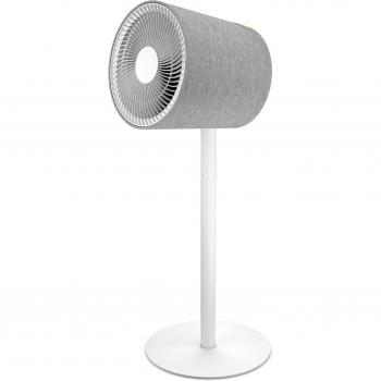 Ventilador de pie Simon, oscilante y rotatorio, 28 W, blanco, con control remoto y 10 velocidades