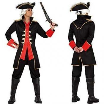 Atosa disfraz capitan pirata hombre adulto negro M