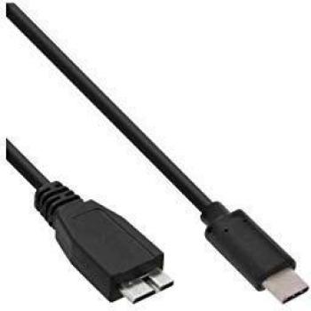Cable USB 3.1 Tipo C a Micro-B, 0,5m, Negro