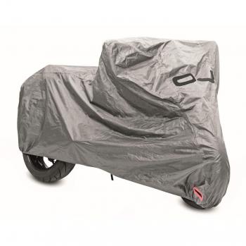 Oj JM10912 Bike Cover WL Toalla para Moto de Tela Spalmato Impermeable con Costuras Termosaldate y Funda, Negro, Talla M
