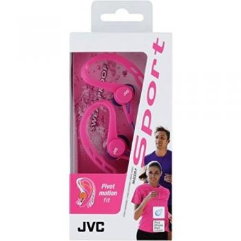 JVC Sports Splash-Proof In-Ear Headphone with Ear Clip - Pink
