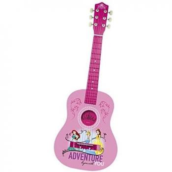Guitarra Infantil Disney Princess con Diseño de Princesas Disney y 75 cm de Largo en Color Rosa