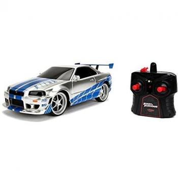 Jada- Coche Mando Vehículo Fast & Furious Nissan Skyline GTR- Radiocontrol-Escala 1:24, Multicolor