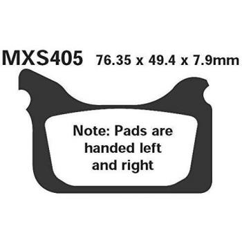 Pastillas de freno sinterizadas EBC MXS405 para motocross, kit de freno a disco