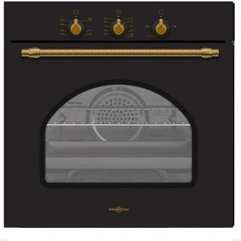 Vitrokitchen HG602RN Horno a Gas 60 cm Rustico Antracita con Grill y Ventilador Gas Natural