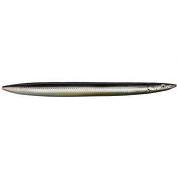 Cebo para truchas marinas Savage Gear Line Thru Sandeel, indicadores de truchas marinas, tapones para truchas marinas., Black Ghost, 12.5cm - 19g