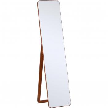 Espejo de Pie Cuerpo Entero Rectangular con Marco de Madera de Pino