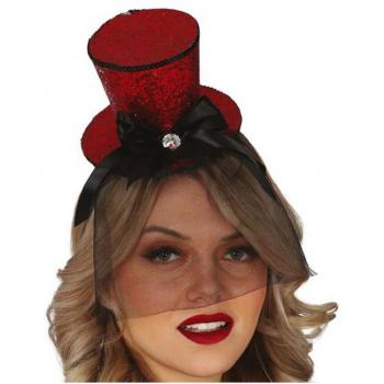 Chistera Mini Roja con Diadema