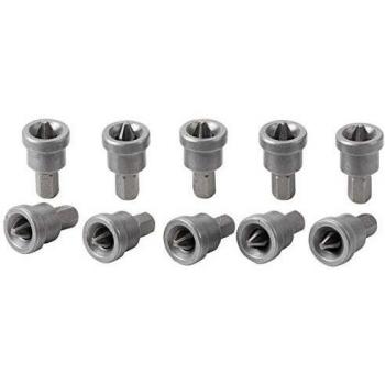 Juego de puntas BGS con tope de profundidad para placas de yeso, hexágono 6,3 mm (1/4), ranura cruzada PH2, 10 piezas