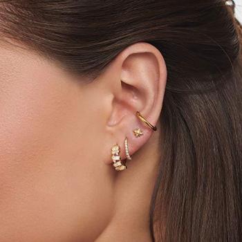 Thomas Sabo Charm Club Charming Gold Baguette Hoop Singular Earring