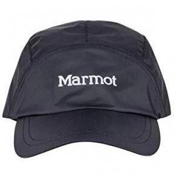 Marmot PreCip Eco Gorra, Baseball Cap, con protección UV, Ajustable, para al Aire Libre, Tennis, Deportes y Viajes, Unisex Adulto, Black, One Size