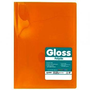 Grafoplás 1432560. Carpeta Flexible Polipropileno Tapa Folio. 10 Fundas Cristal. Color Mostaza. Poliplás Gloss.