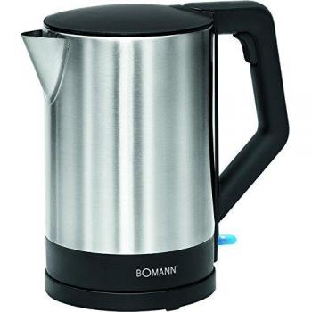 Hervidor eléctrico Bomann WKS 3002 CB, 1.5L, 2200W, negro y acero inoxidable