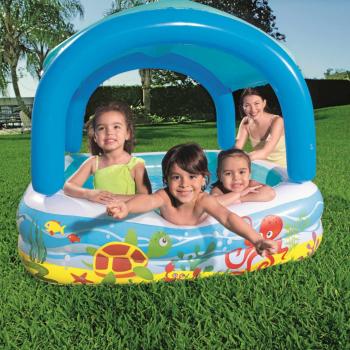 Piscina Hinchable Infantil Con Toldo Bestway 265L Azul 114X140x140 Cm