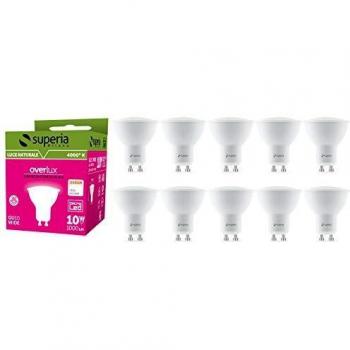 Superia Bombilla Led GU10 10W, Potentísima