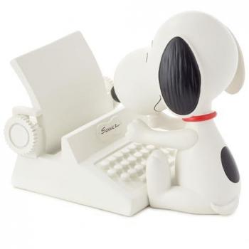 Soporte para Smartphone Snoopy 11 cm - Peanuts, diseño de máquina de escribir, ideal para oficina y regalos