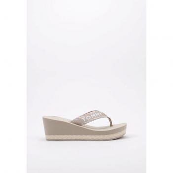 Tommy Hilfiger TOMMY WEBBING H WEDGE SANDAL Sandalia Con Cuña mujer Beige