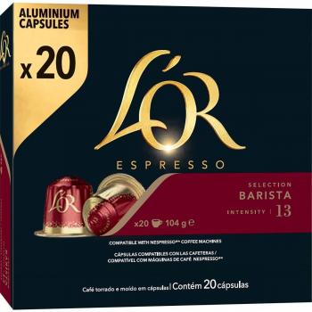 L'OR Espresso Barista Selection - 20 Cápsulas de Café de Aluminio Intensidad 13 Compatibles con Nespresso Original - 8410091074187
