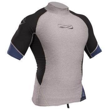 2018 Gul Xola Short Sleeve Rash Vest Marl / Black RG0338-B4 Sizes- - XXLarge