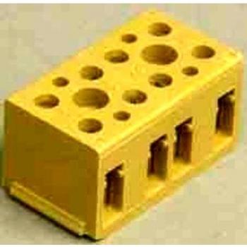 Weidmuller Regleta de Conexiones BK4 4 Vías, para cable de 22 → 12 AWG, 32A, 400 V, color Amarillo