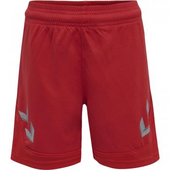 Hummel Pantalones Cortos Lead Poly para niños, fabricados en poliéster, diseño ligero y transpirable, con cintura elástica y cordón ajustable, ideal para actividades deportivas y uso diario