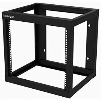 StarTech.com 9U Wall-mount Rack - Open Frame - 2 Post - 18-Inch Deep - Steel - Black - EIA 310 - 175 lb.