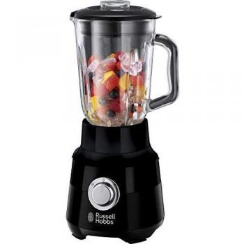 Russell Hobbs 24722-56 Desire Matte Black Licuadora Batidora de Vaso, 650 W, Jarra de Vidrio de 1.5 L, Negro