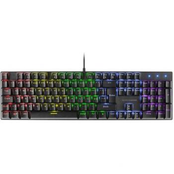 Mars Gaming MK422 Teclado Mecánico Gaming RGB Negro Switch Rojo Idioma Portugués Anti-Polvo Efectos Iluminación Rainbow Funciones Multimedia Modo Juego PR 1000Hz