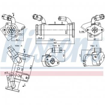 Enfriador de recirculación de gases de escape NISSENS 989474