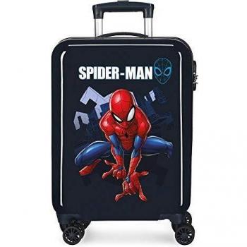 Marvel Spiderman Action Maleta de cabina Azul 37x55x20 cms Rígida ABS Cierre combinación 34L 2,6Kgs 4 Ruedas Dobles Equipaje de Mano