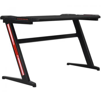 Mesa Gaming LED Lara - Escritorio de PC Negro con Iluminación RGB y Patas en Z de Metal