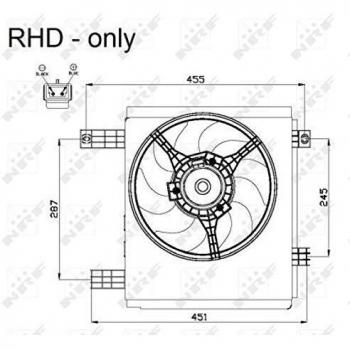 Ventilador de motor NRF 47447 - Rueda de enfriamiento para motor