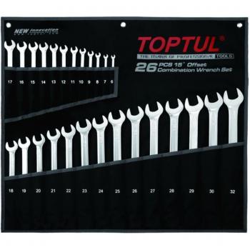 Kit de llaves poligonales/de boca TOPTUL GPAA2602 Acero cromo-vanadio