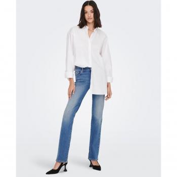 ONLY Alicia Regular Straight Leg Jeans Medium Blue Denim