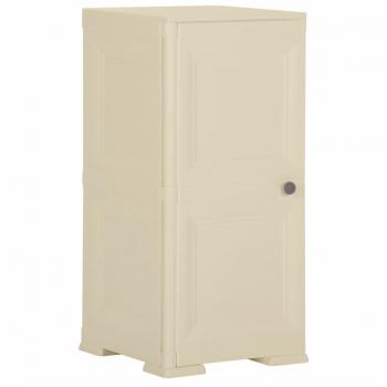 Armario de plástico 40x43x85,5 cm blanco efecto madera de angora