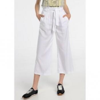 Pantalones de Mujer Lois Jeans con Cinturón Blanco y Detalle de Marca
