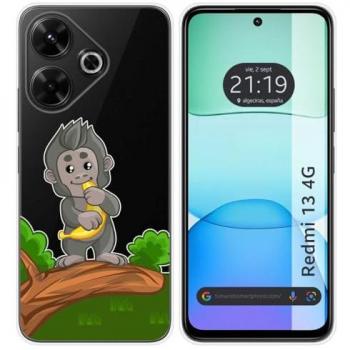 Funda Silicona Transparente Mono para Xiaomi Redmi 13 4G