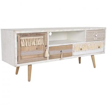 Mueble de TV DKD Home Decor Natural 150 x 40 x 60 cm Abeto Blanco
