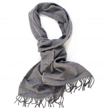 Gant Men's Wool Patterned Scarf Grey