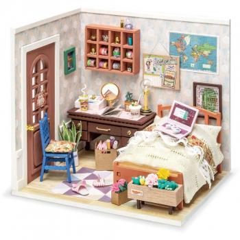 Dormitorio Annes - Maqueta 3D con gran detalle de 88 piezas (16x12x15cm)