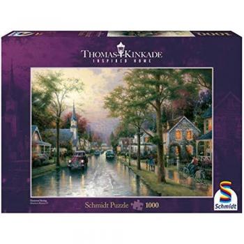 Puzzle 1000 Piezas Thomas Kinkade: Mañana en la Pequeña Ciudad